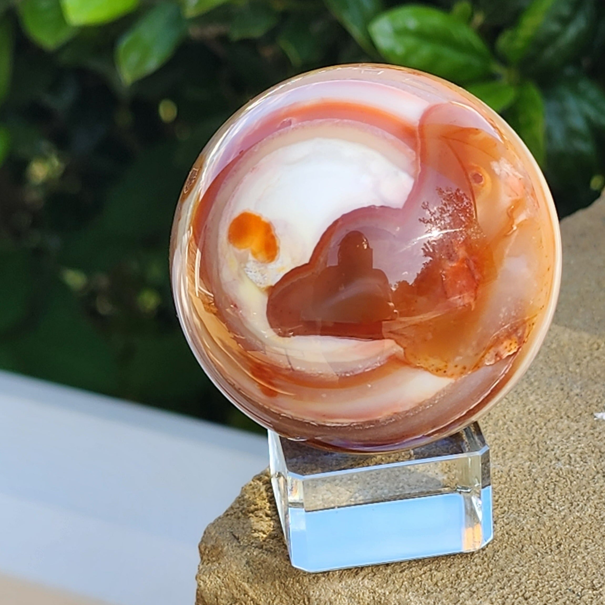 Agate Sphere - Red