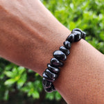 Elevated Calm Black Tourmaline Chip Bracelet