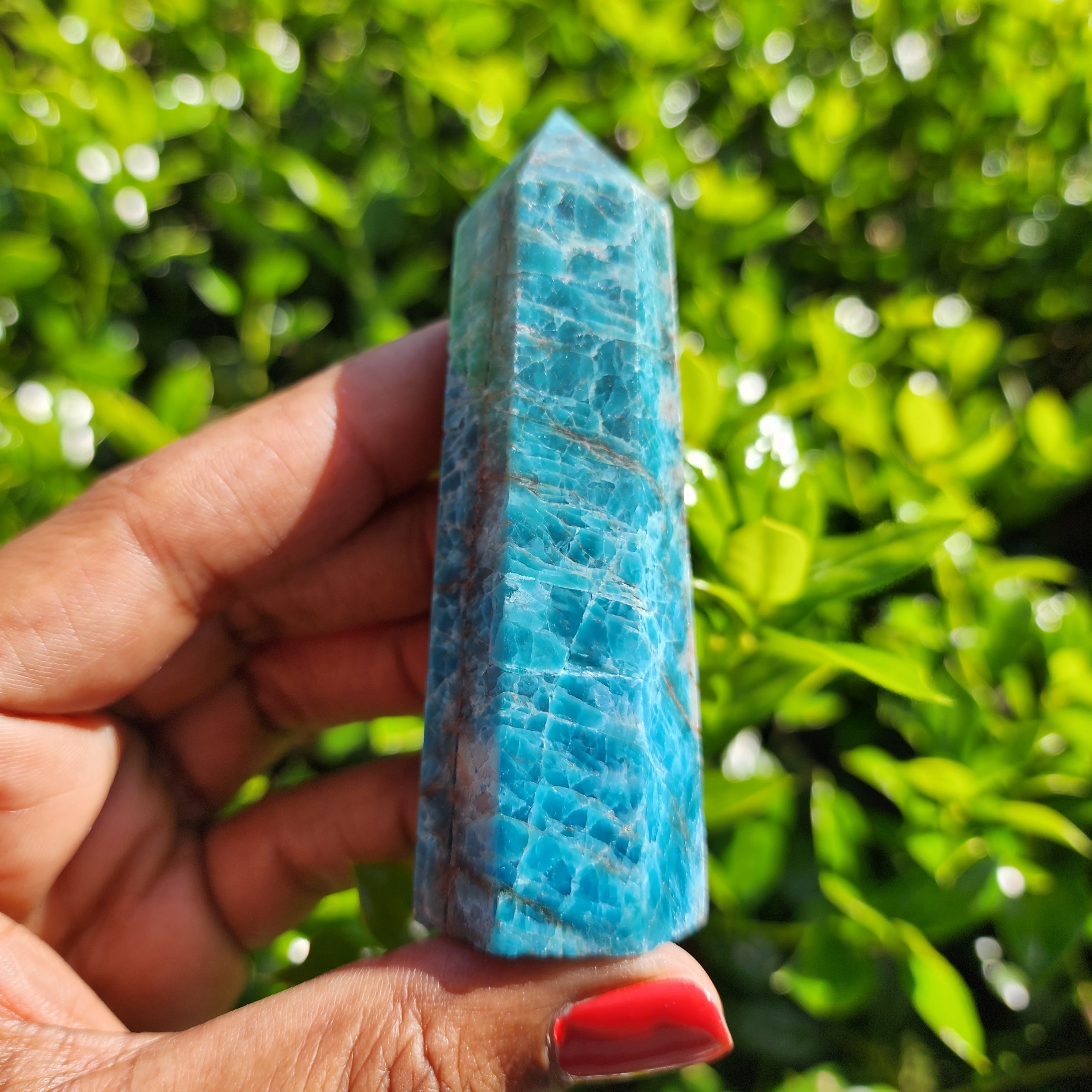 Elevated Calm Blue Apatite Tower