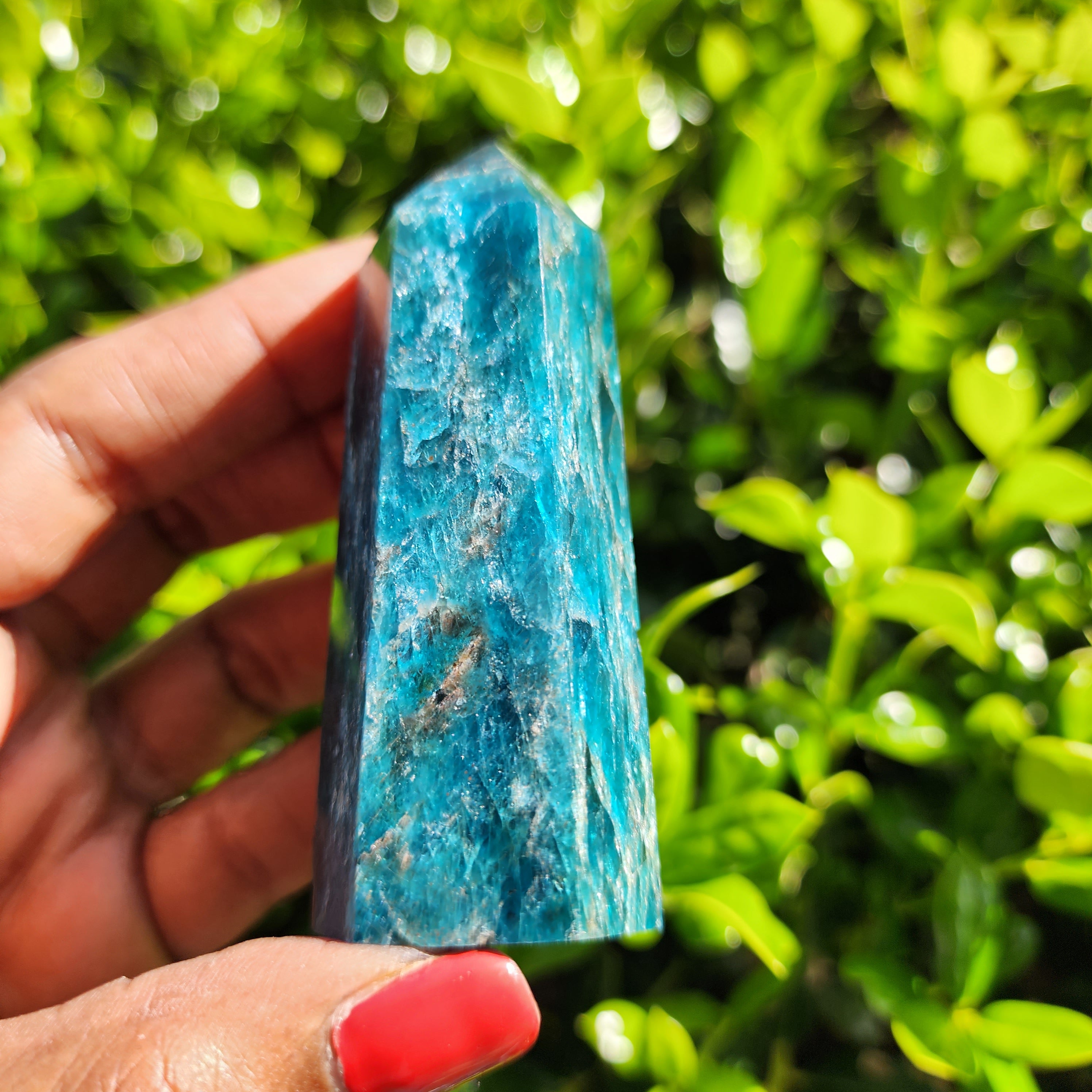 Elevated Calm Blue Apatite Tower