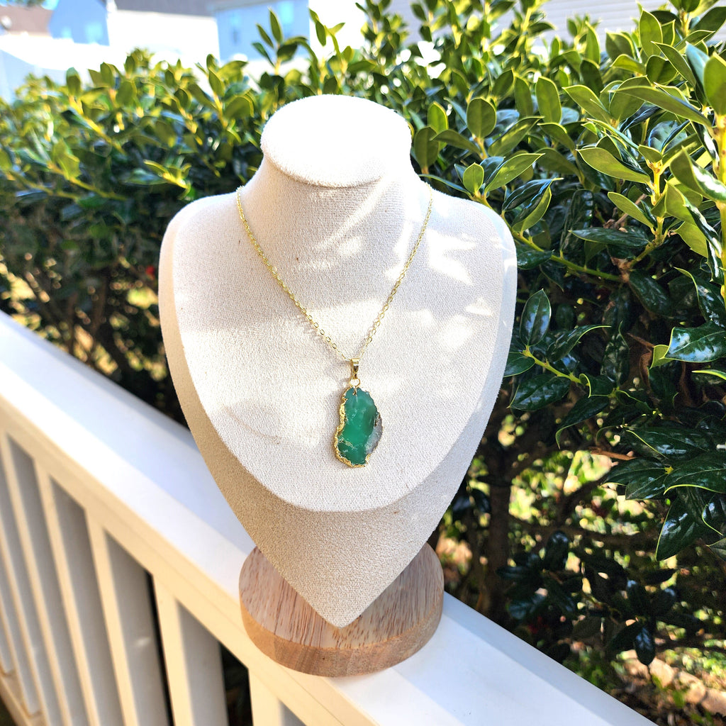 Elevated Calm - Chrysoprase Pendant