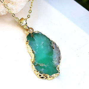 Elevated Calm - Chrysoprase Pendant