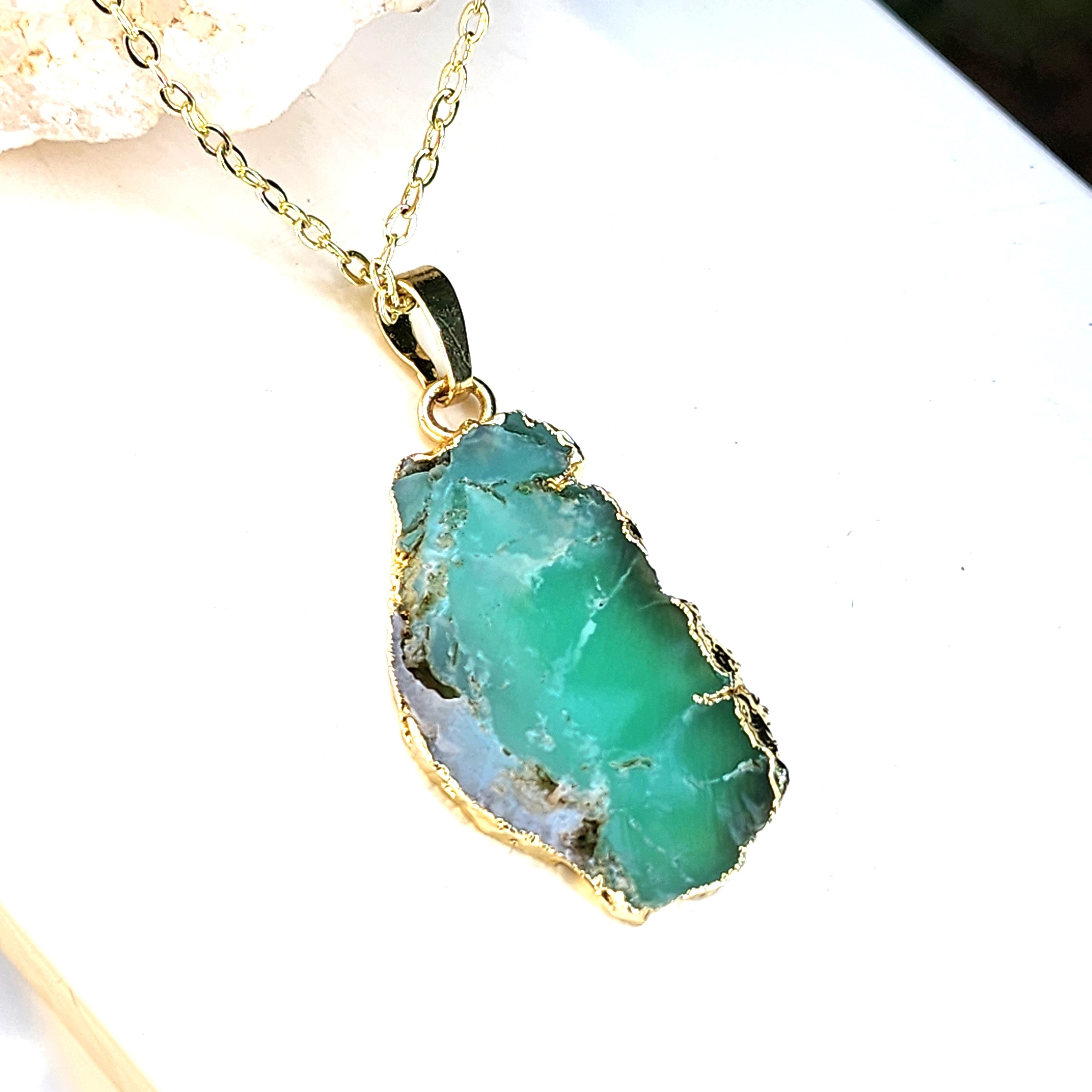 Elevated Calm - Chrysoprase Pendant