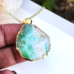 Elevated Calm - Chrysoprase Pendant