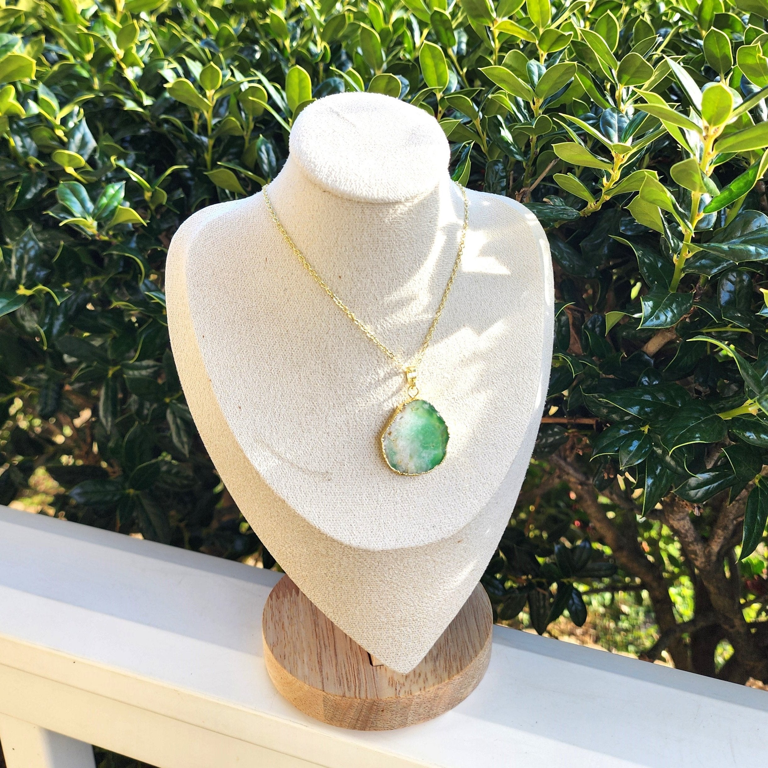 Elevated Calm - Chrysoprase Pendant