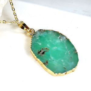 Elevated Calm - Chrysoprase Pendant