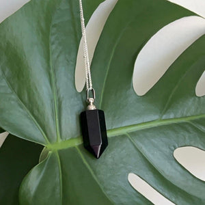 Elevated Calm Obsidian Vial Necklace