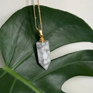 Elevated Calm - Howlite Vial Necklace