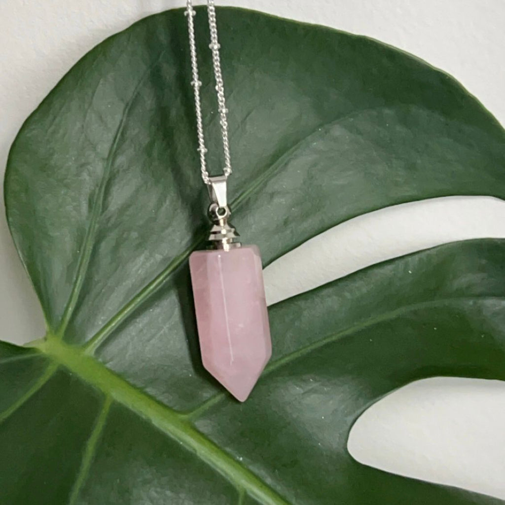 Elevated Calm - Rose Quartz Vial Necklace