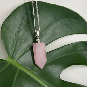 Elevated Calm - Rose Quartz Vial Necklace