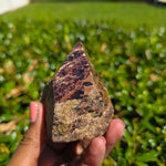 Elevated Calm | Garnet Semi-Polished Point