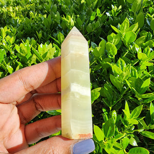 Elevated Calm Green Onyx Banded Calcite