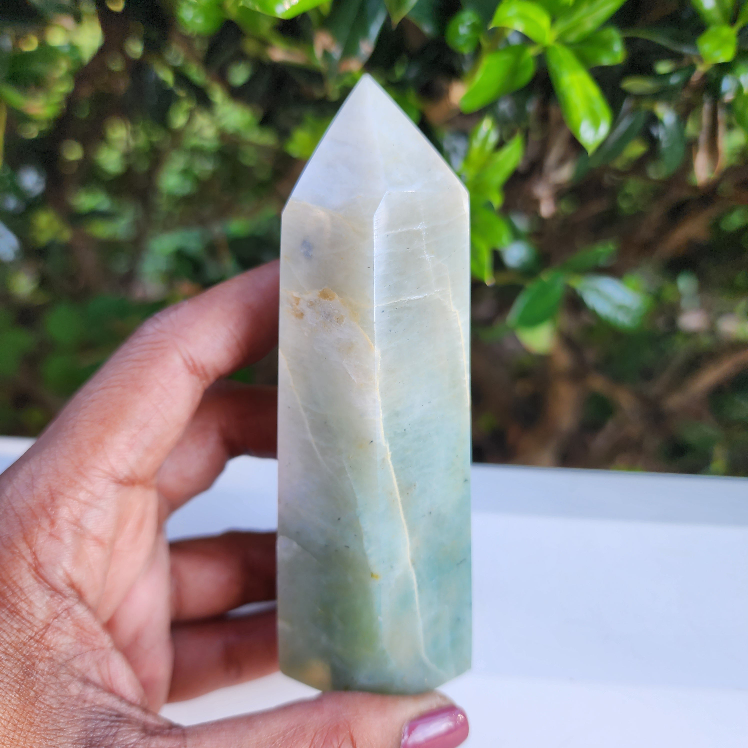 Elevated Calm Green Moonstone Tower