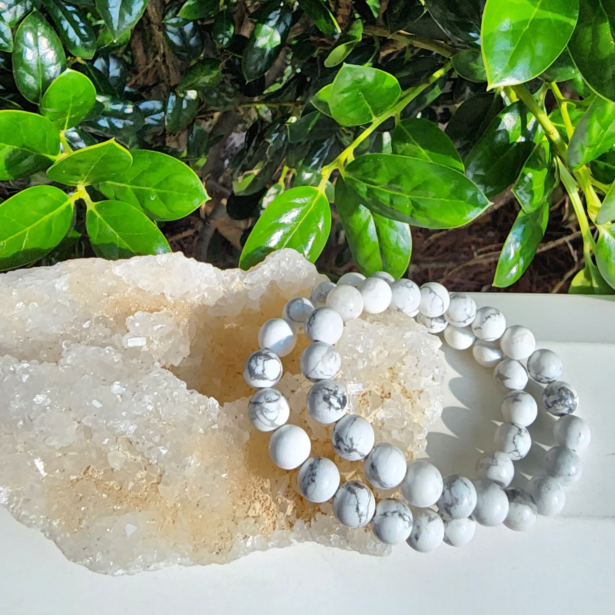 Howlite Bracelet With Wing Charm