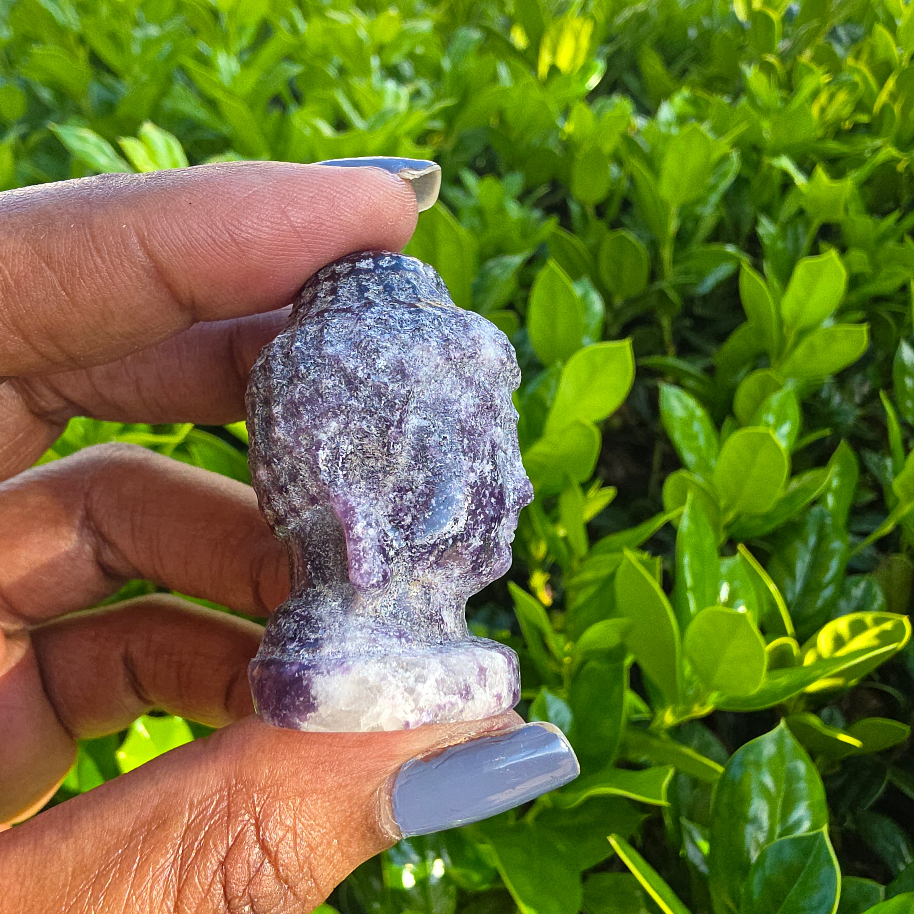 Elevated Calm | Lepidolite Buddha