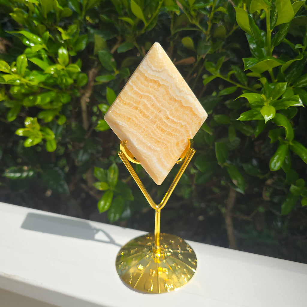 Elevated Calm | Orange Calcite Rhombus