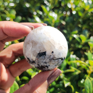 Elevated Calm Rainbow Moonstone Sphere