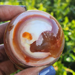 Elevated Calm Red Agate Sphere