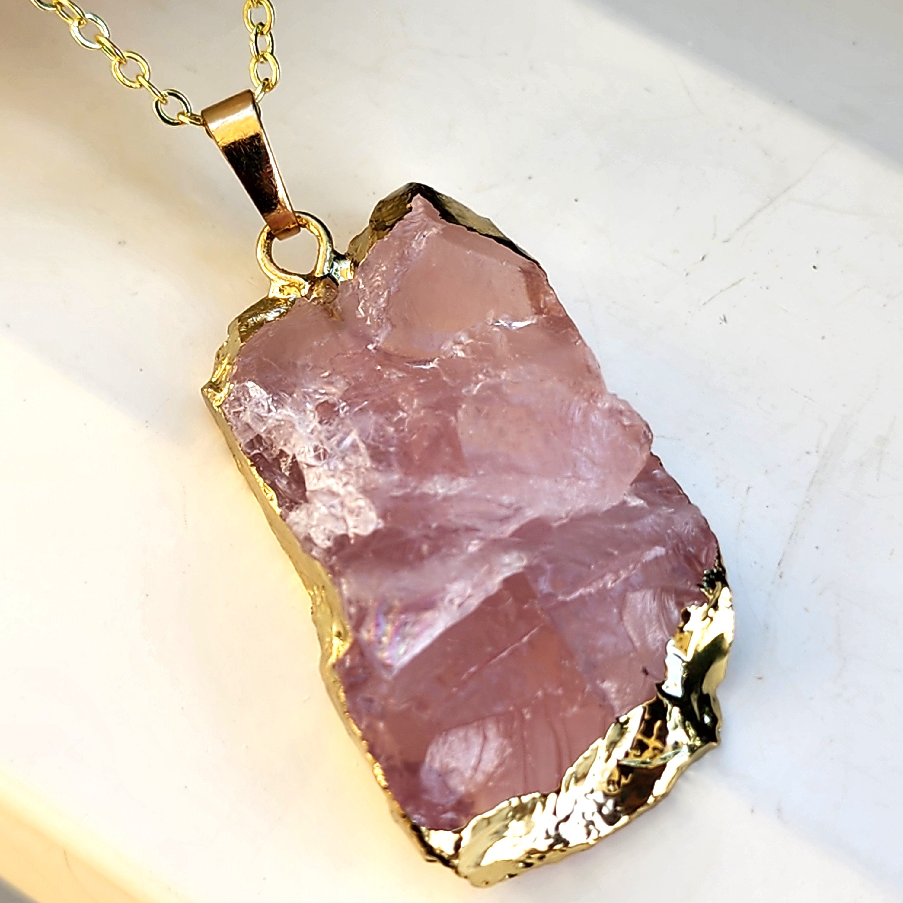 Elevated Calm - Rose Quartz Pendant