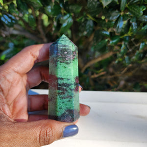 Elevated Calm Ruby Zoisite Tower