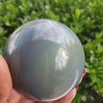 Elevated Calm Banded Agate Sphere 