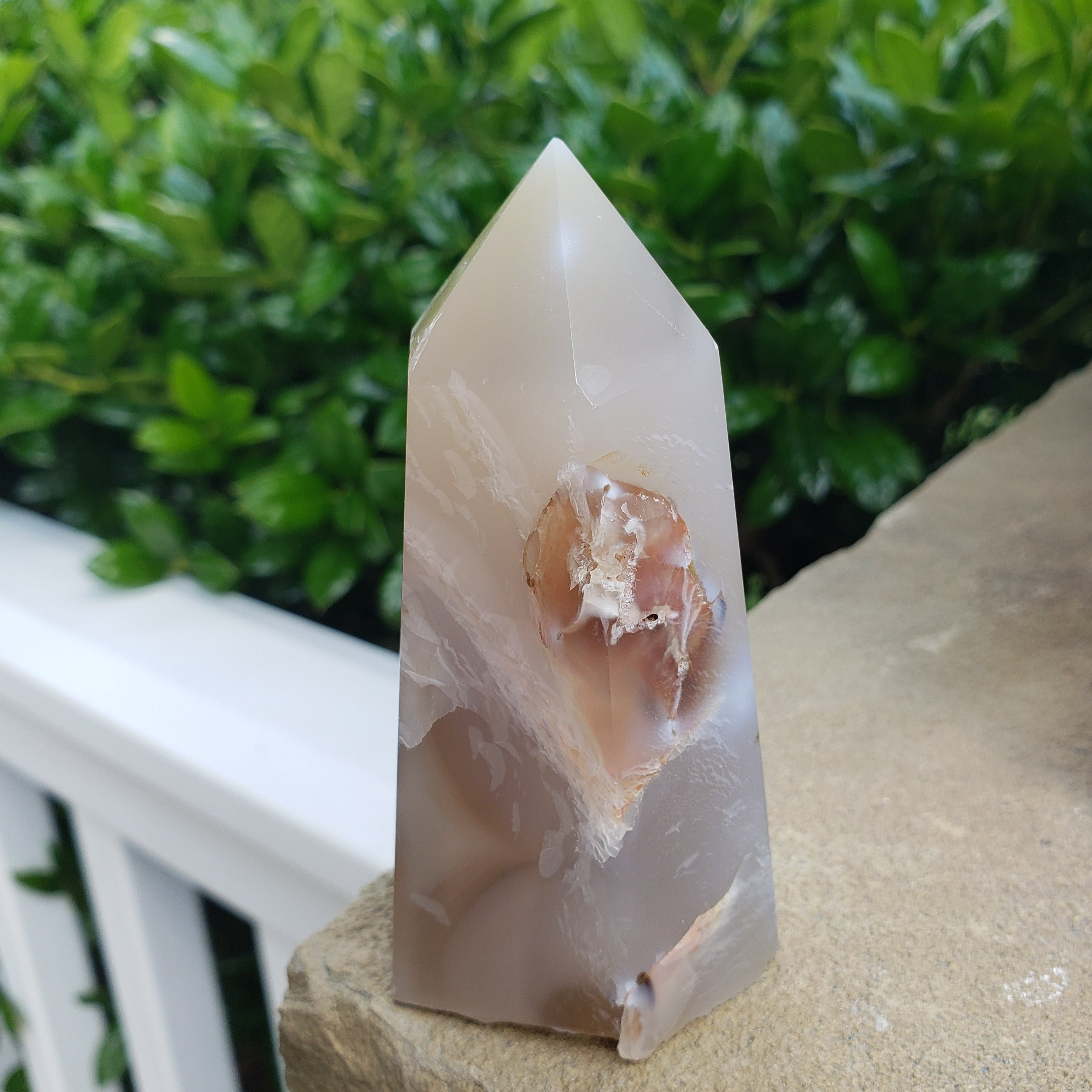 Elevated Calm Druzy Agate Tower