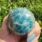 Elevated Calm Blue Apatite Sphere