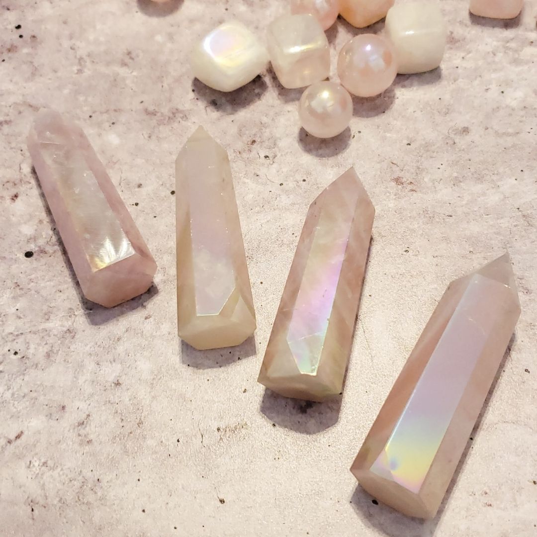 Elevated Calm Aura Rose Quartz Tower