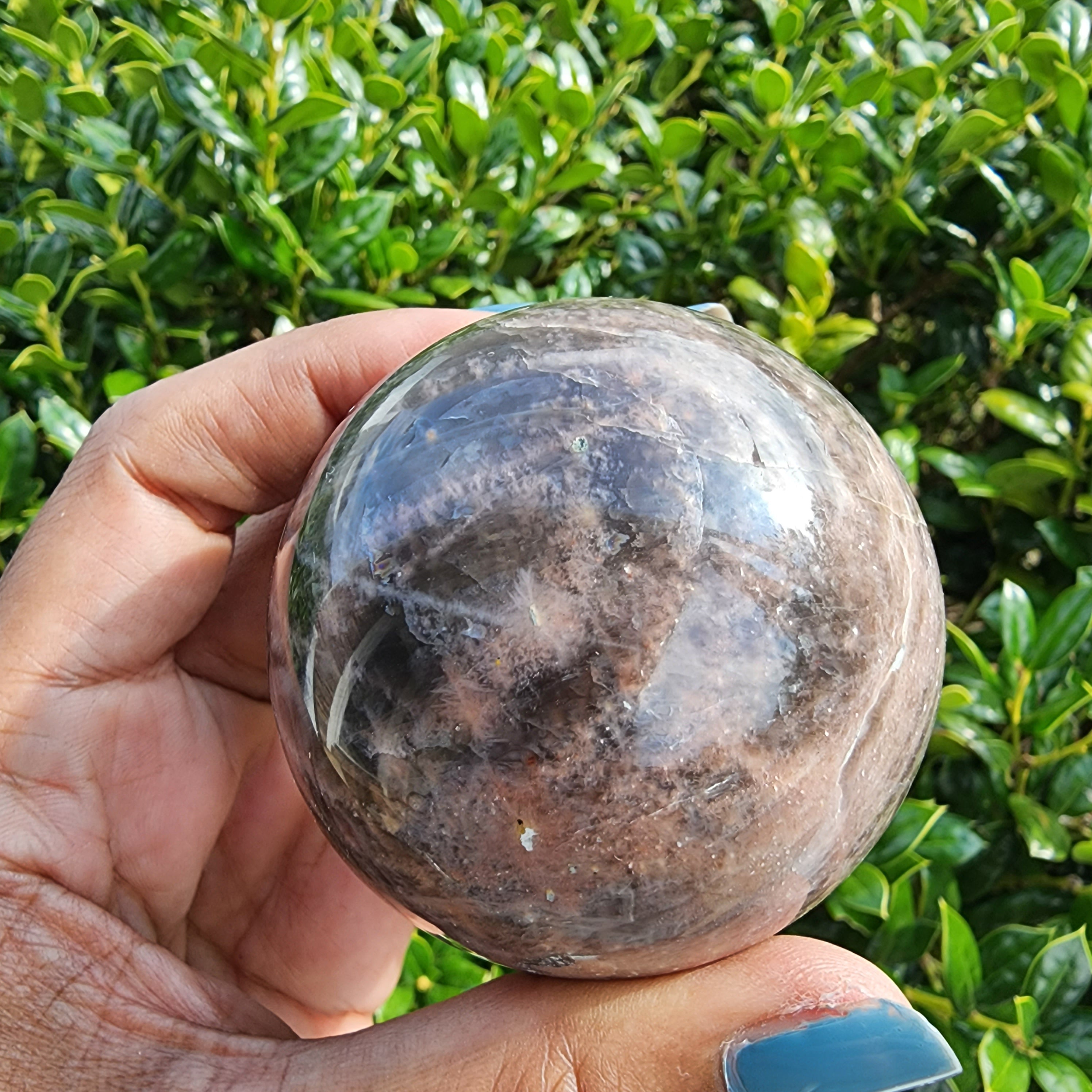 Elevated Calm Black Moonstone Sphere