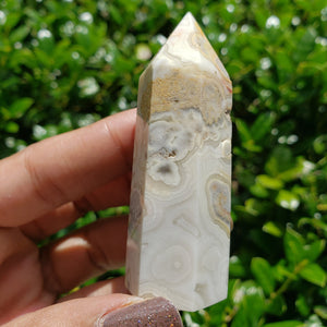 Elevated Calm Crazy Lace Agate Tower