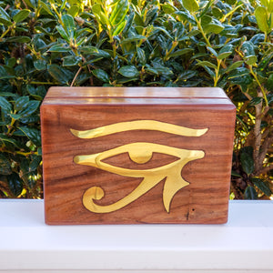 Elevated Calm Eye of Ra Wooden Box