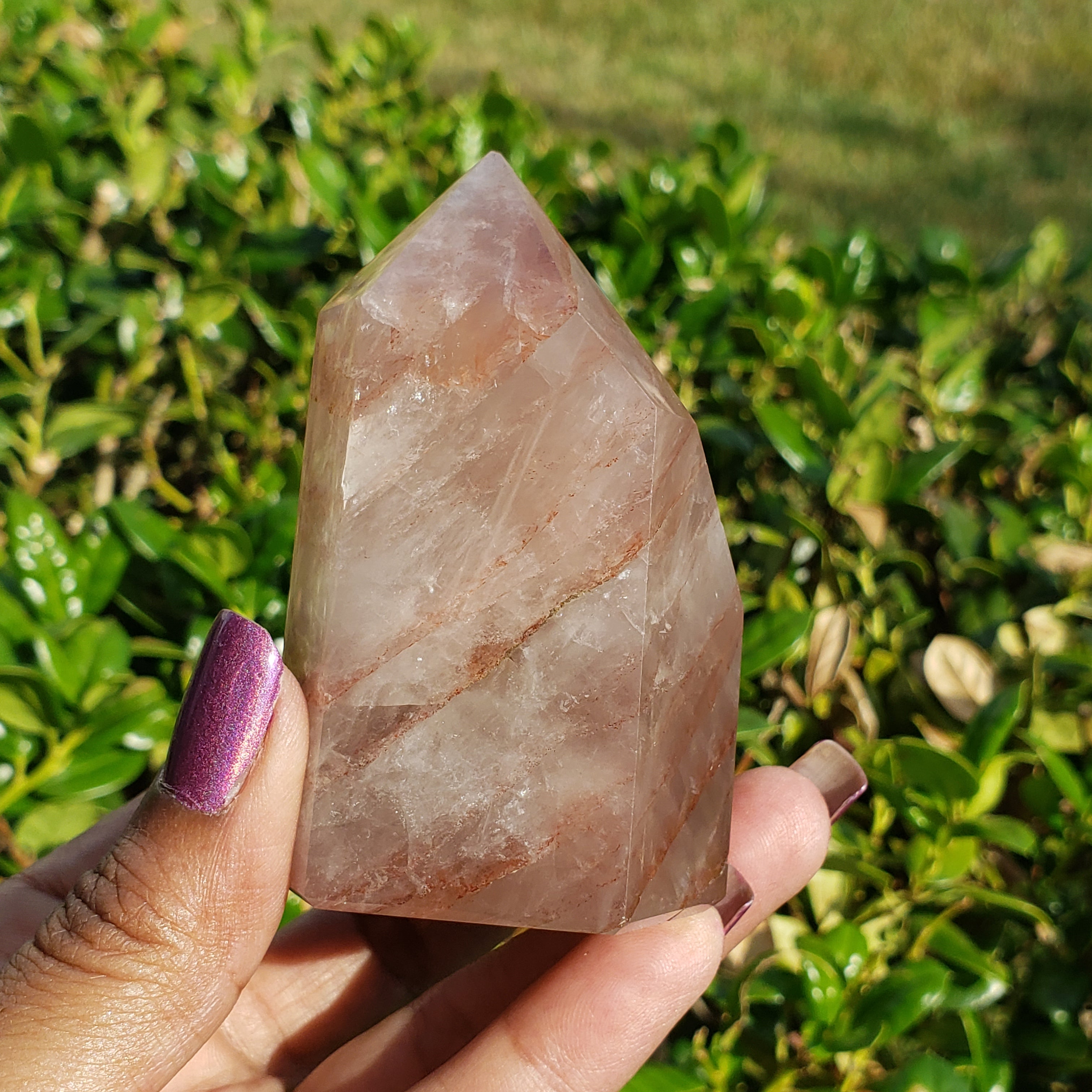 Elevated Calm Fire Quartz Point