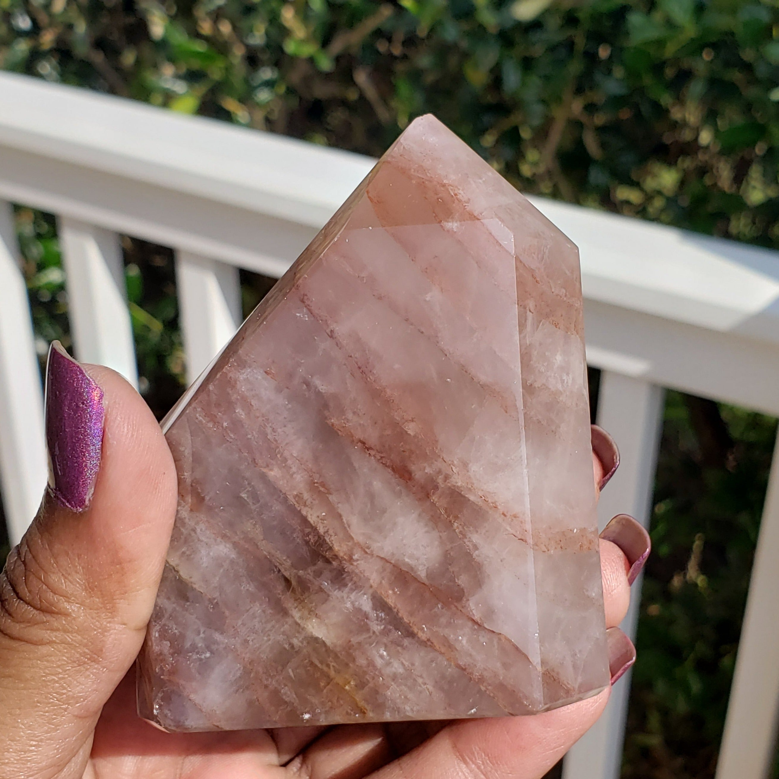 Elevated Calm Fire Quartz Point