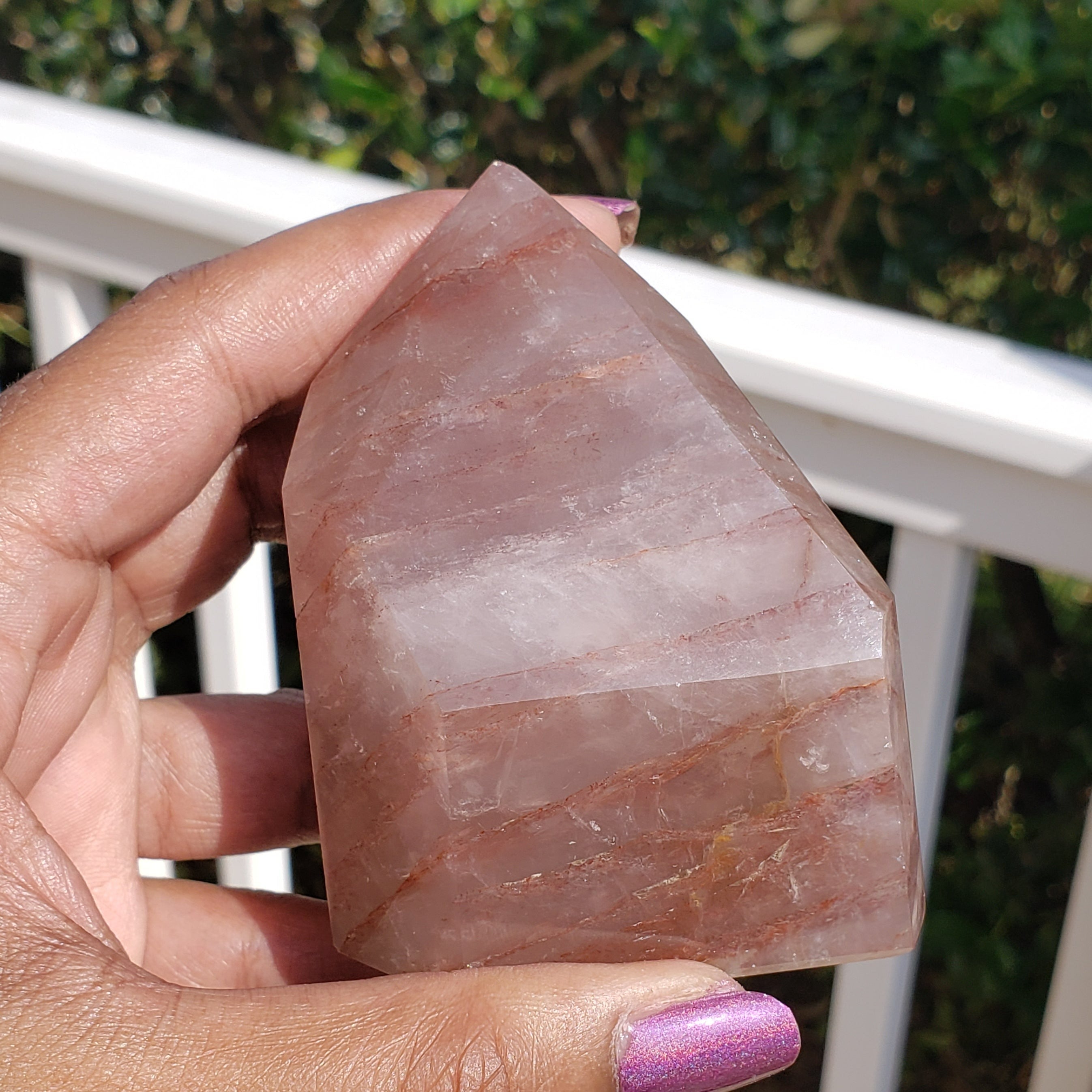 Elevated Calm Fire Quartz Point