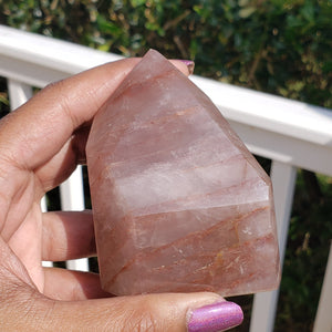 Elevated Calm Fire Quartz Point