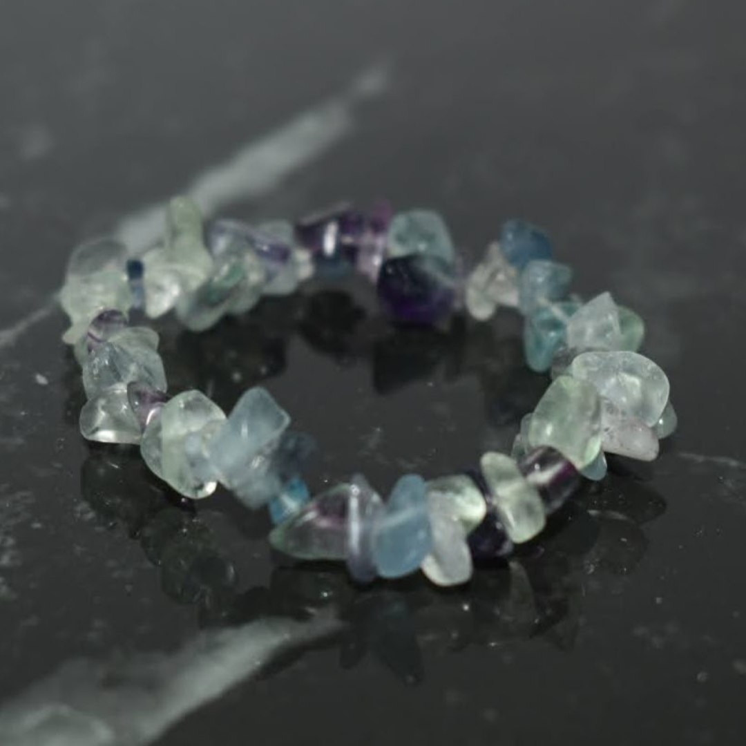 Gemstone Chip Bracelet Fluorite Elevated Calm
