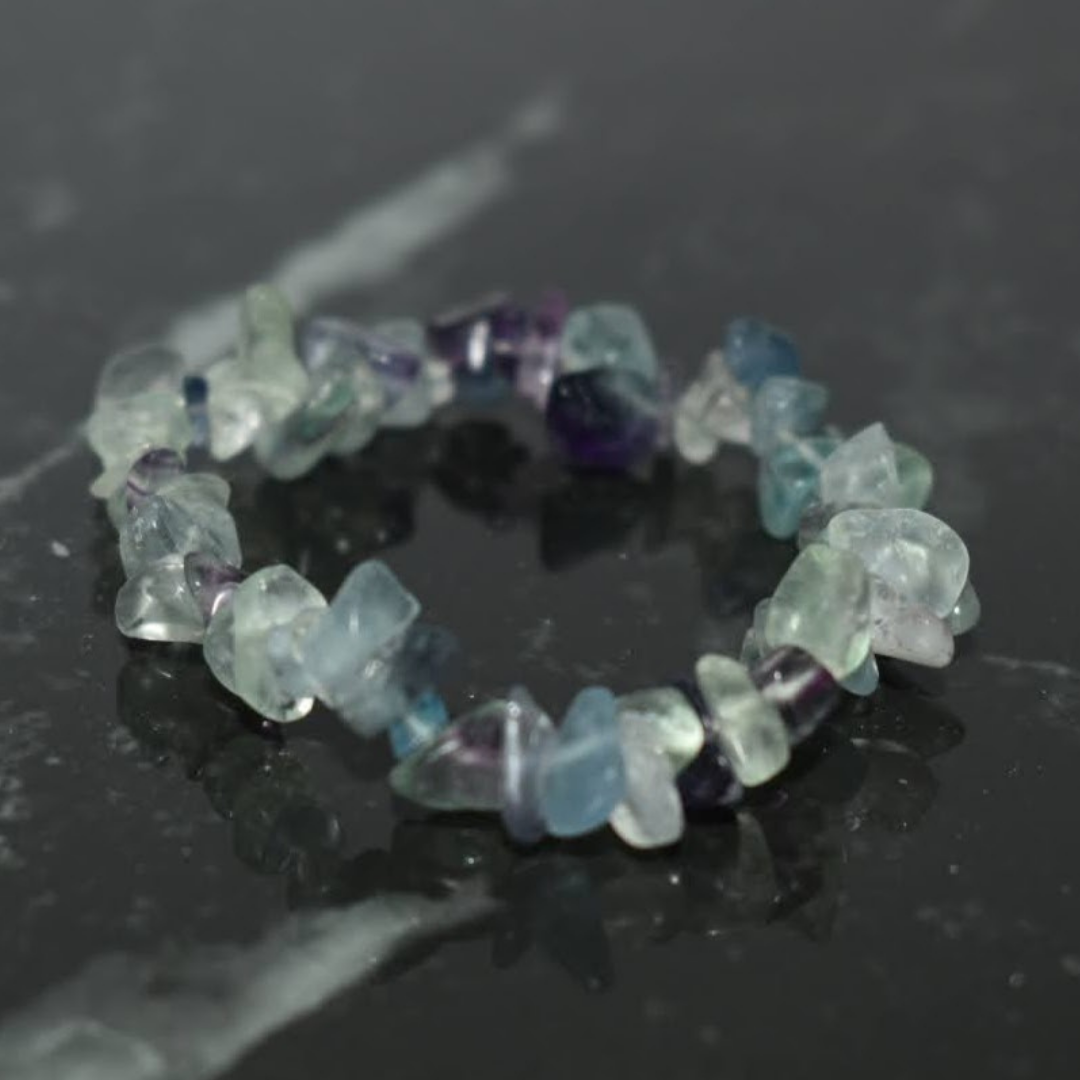 Elevated Calm Fluorite Chip Bracelet