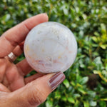Elevated Calm Gray Agate Sphere