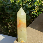 Elevated Calm Green Banded Onyx Calcite