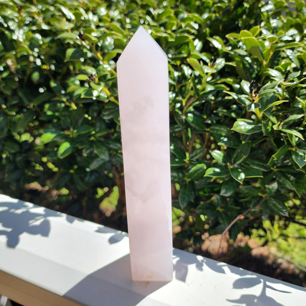 Elevated Calm Pink Mangano Calcite Obelisk