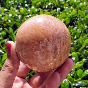 Elevated Calm Peach Moonstone Sphere