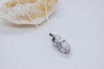 Essential Oil Vial Necklace - Howlite (silver) - Elevated Calm